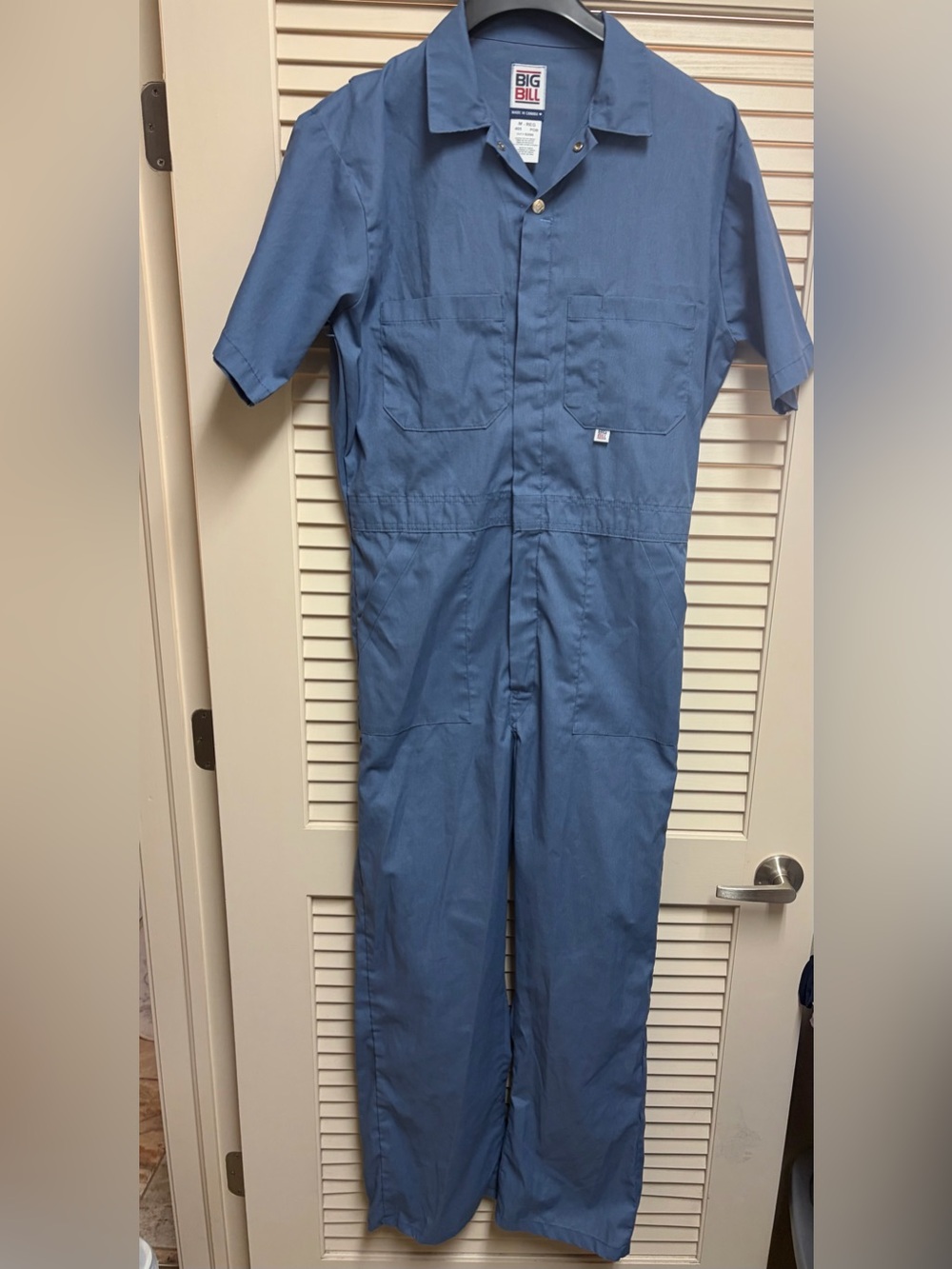 Big Bill 405 Mens M Regular Blue Short Sleeve Work Coveralls Workwear Canada